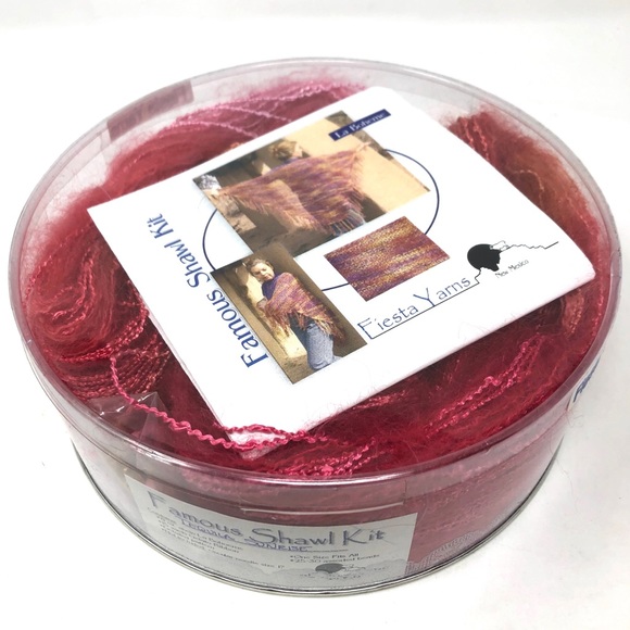 FIESTA YARNS knitting yarn shawl kit NWOT